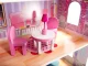 Liela Bērnu Spēļu MDF Koka Leļļu Māja ar Mēbelēm Piederumiem 70cm, Rozā | Play Dollhouse with Furniture