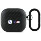 BMW Carbon Double Metal Logo maciņš Apple AirPods 4, Melns