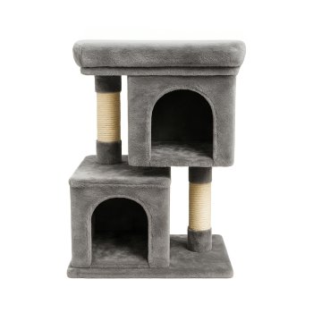 Two-Level Cat Tree with Condo and Scratching Posts 67cm