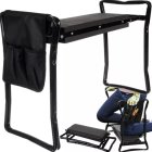 Stool Folding Chair Stand Kneeling for Garden 41x15cm, Black | Folding Anti-slip Step Tool