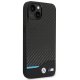 Чехол BMW Leather Carbon для Apple iPhone 14, черный