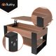 Lift-Top Coffee Table with Storage Ruhhy 92x51x45 cm, Craft Oak, Black