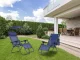 MultiGarden Garden and Beach Sun Lounger with Adjustable Canopy, Blue