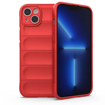 Magic Shield Case Shockproof Flexible Cover for iPhone 14 Plus, Red