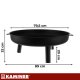 Large Outdoor Fire Pit 80cm Kaminer, Black