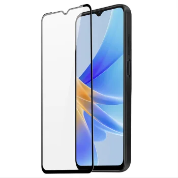 Aizsargstikls Dux Ducis 9D Tempered Glass, Oppo A17, 9H, ar melnu rāmi