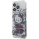 Чехол Hello Kitty для iPhone 13 / 13 Pro IML Kitty On Bricks Graffiti, белый