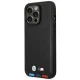 Apple iPhone 14 Pro 6,1\" BMW Leather Stamp Tricolor Case Cover (Bmhcp14l22ptdk), Black | Telefona Maciņš Vāks...