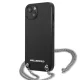 Чехол Karl Lagerfeld Leather Textured and Chain для iPhone 13 mini, черный