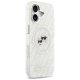 Karl Lagerfeld IML mirdzošs Karl & Choupette galvu logotipa MagSafe iPhone 17 maciņš – pelēks | Phone Case Cover