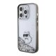 Apple iPhone 15 Pro Max 6.7\" Karl Lagerfeld Liquid Glitter Choupette Case Cover, Transparent | Telefona Maciņš Vāks...