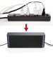 Dustproof Cable Storage and Management Box with Lid Cord Organizer, Black