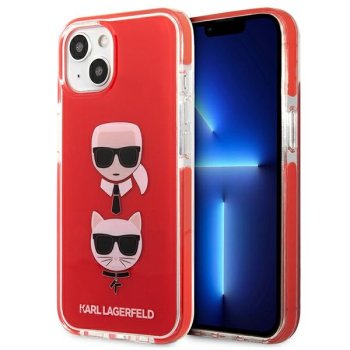 Karl Lagerfeld iPhone 13 mini vāciņš Karl&Choupette Head Sarkans