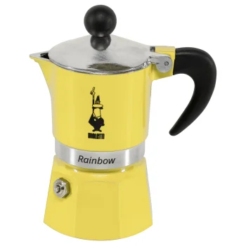 Bialetti Rainbow 4981 espresso kafijas kanniņa, 1 tase, dzeltena