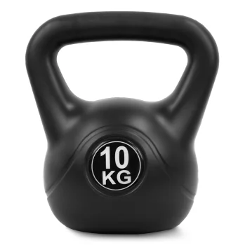 Kettlebell svaru bumba 4FIZJO 10 kg, melna