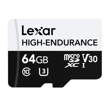 Atmiņas karte Lexar High-Endurance microSDXC 64GB (LMSHGED064G-BCNNG)