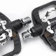 Rockbros PD303 velosipēda pedāļi ar platformu un SPD - Melni