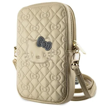 Сумка Hello Kitty Quilted Bows Strap, золотистая