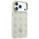 Guess Peony 4G Small Logo MagSafe vāciņš priekš iPhone 17 Pro / 18 Pro, bēšs