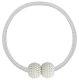 Magnetic Curtain Tie-Back with Pearl, White