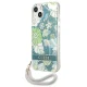 Guess vāciņš iPhone 13 mini Flower Strap zaļš