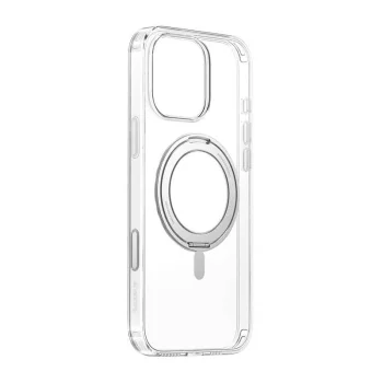 Магнитный чехол с подставкой Baseus SkyRing 360° для iPhone 16 Pro, прозрачный