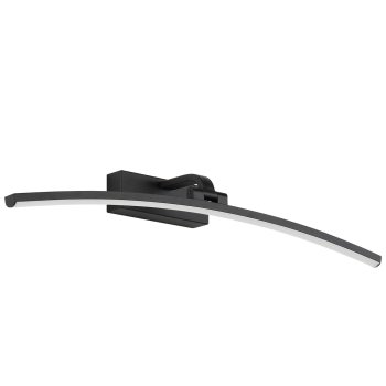 LED loka sienas lampa 60cm neitrāla gaisma, melna