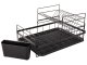 Two-Tier Dish Drainer with Tray, Black