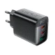 Сетевое зарядное устройство Acefast A108 GaN 67W 2x USB-C 1x USB-A, черное