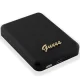 Guess MagSafe bezvadu ārējais akumulators Metal Script Logo 5000mAh, melns