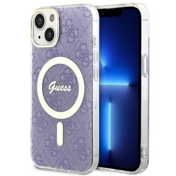 Guess iPhone 14 Plus vāciņš 4G MagSafe, violets