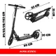 Saliekams skrejritenis Kruzzel Hyperion B 26142 200mm, melns-balts