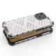 Hibrīda vāciņš iPhone 14 Plus Honeycomb triecienizturīgs, caurspīdīgs