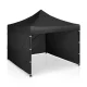 Plonos Garden Pavilion with 3 Walls, 3x3m, Black