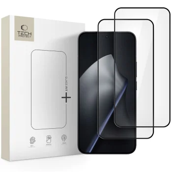 Защитное стекло Tech-Protect Glass Fit+ для Xiaomi 15T / 15T Pro (2 шт.), черное