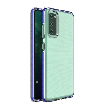 Vāciņš Samsung Galaxy A72 4G Spring Case, caurspīdīgs ar tumši zilu rāmi