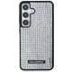 Samsung Galaxy S24 (SM-S921) Karl Lagerfeld Rhinestone Metal Logo Case Cover, Silver | Telefona Maciņš Vāks Apvalks...