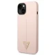 Guess Silicone Triangle vāciņš iPhone 14 Plus rozā krāsā