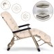Sofotel Chillwell Folding Garden Sun Lounger with Cushion, Beige