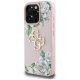 Guess Grained Roses Big 4G Logo Case for iPhone 16 Pro - Pink