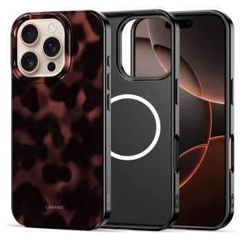 Tech-Protect Lamano MagSafe Phone Case Cover iPhone 16 Pro Max - Black and Red