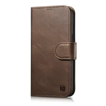 iCarer Oil Wax Wallet Case 2in1 Cover iPhone 14 Pro Max Leather Flip Cover Anti-RFID brown (WMI14220724-BN)