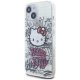Hello Kitty iPhone 15 vāciņš IML Kitty On Bricks Graffiti, balts