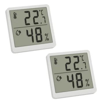 Tfa 30.5059.02.02 digitālais termohigrometrs, 2 gab. komplekts, balts