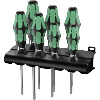 Wera 367/7 TORX HF Kraftform Plus Screwdriver Set with Holding Function and Rack, 7 Pieces