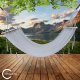 Gotel HM3 Garden Hammock with Wooden Spreader Bars and Fringes Ibiza, 300x100 cm