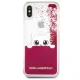 Karl Lagerfeld Liquid Glitter vāciņš Apple iPhone X, rozā