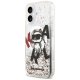 Karl Lagerfeld Liquid Glitter Choupette Logo MagSafe Phone Case Cover iPhone 17 - Clear