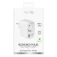 Сетевое зарядное устройство Puro 30W Power Delivery с розеткой Schuko, 2x USB-C, 1x...
