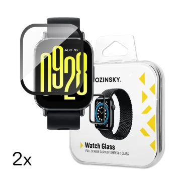 Aizsargstikls Wozinsky Full Glue viedpulkstenim Xiaomi Redmi Watch 5 Active, 2 gab.